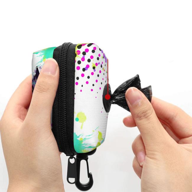 Preview: Kack & Pack mit Hundemotiv Mäusi - Hundekottütentasche, Hundekotbeutelhalter, bunt, Polyster, Amstaff, Staff, Staffordshire, SOKA, Listenhund, Mischling, Mix